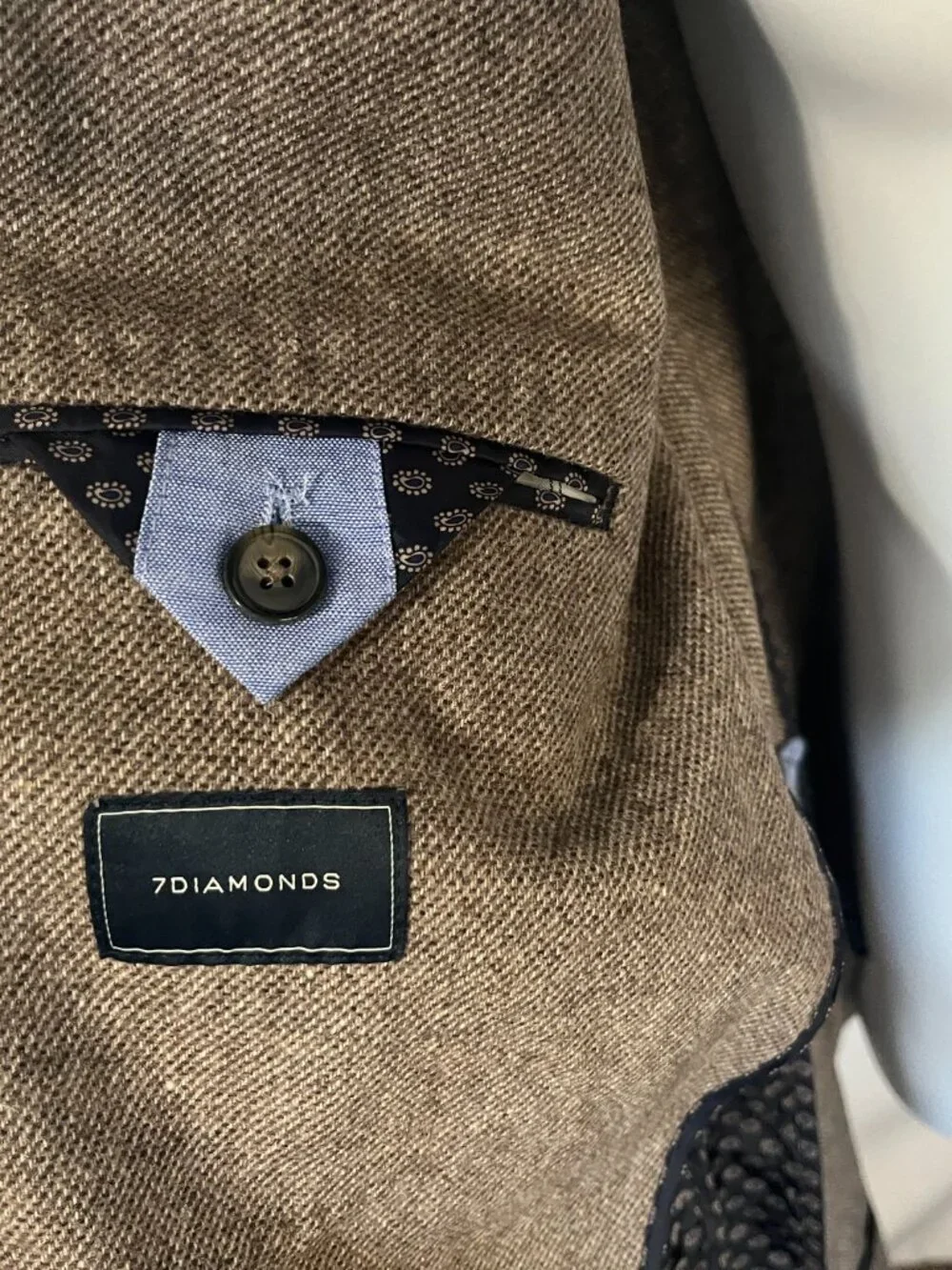 🧥 7 Diamonds Men’s XXL (48R) Light Brown Blazer Sport Coat Suit Jacket EUC ✨